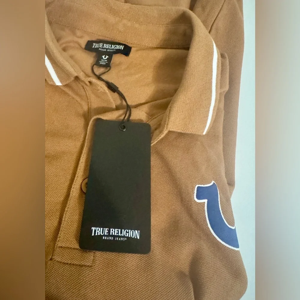 True Religion Men’s Buddha Logo Polo Shirt 100%‎ Cotton